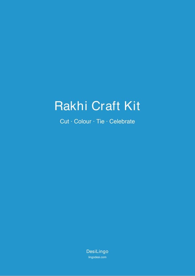 Rakhi Craft Kit — first-page preview